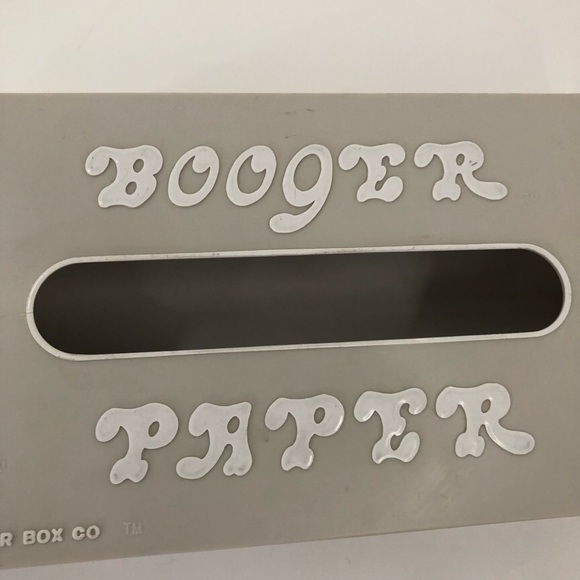 Vintage Booger paper tissue Box Holder gray plastic 0846 - Picture 2 of 8